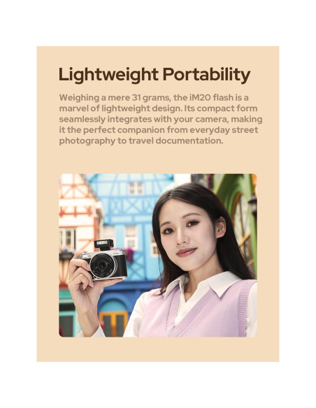 Flash Godox iM20 Mini para Cámara - Batería 470mAh USB-C Flash Godox iM20 Mini para Cámara - Batería 470mAh USB-C