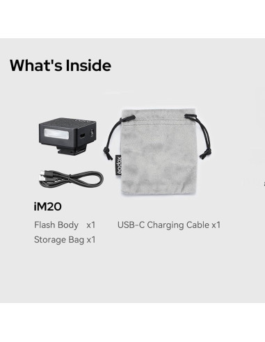 Flash Godox iM20 Mini para Cámara - Batería 470mAh USB-C