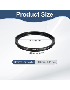 Filtro de Niebla PATIKIL 49mm Vidrio Óptico para Fotografía 2