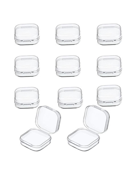 10 Cajas Plásticas Transparentes GBSTORE para Joyería 3.48 cm