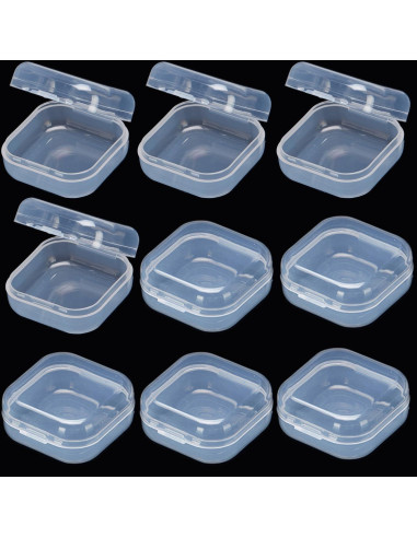 10 Cajas Plásticas Transparentes GBSTORE para Joyería 3.48 cm