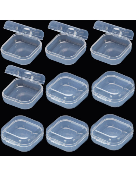 10 Cajas Plásticas Transparentes GBSTORE para Joyería 3.48 cm