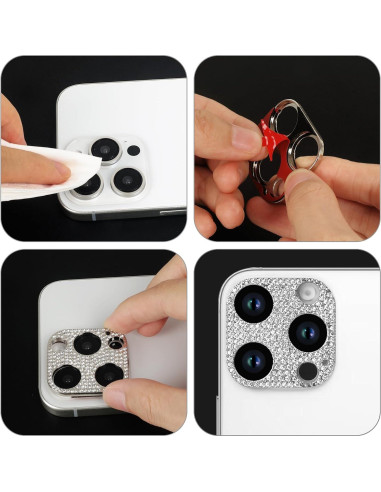 Protector de Lente de Cámara Brillante Omorro para iPhone 16 Pro Max