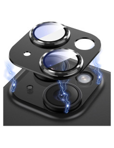 Protector de Lente de Cámara AFARER para iPhone 15/15 Plus - Negro