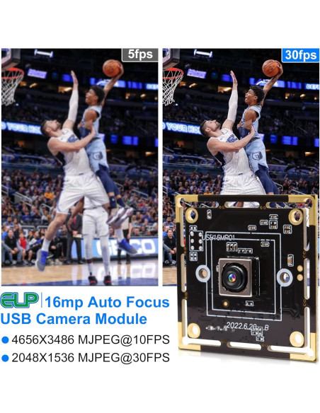 Cámara USB Autofocus ELP 16MP 4K UVC 68 Mini para PC