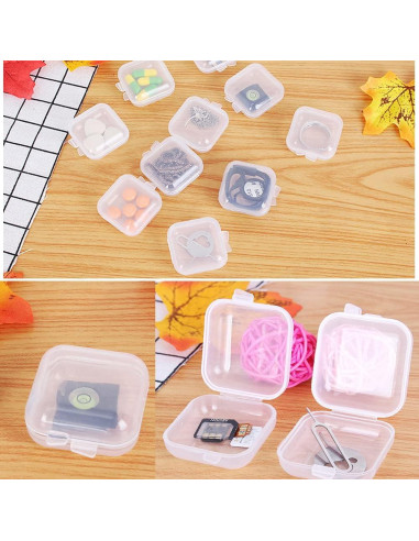 10 Cajas Plásticas Transparentes GBSTORE para Joyería 3.48 cm