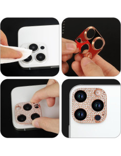 Protector de Lente de Cámara Brillante Omorro para iPhone 16 Pro 2