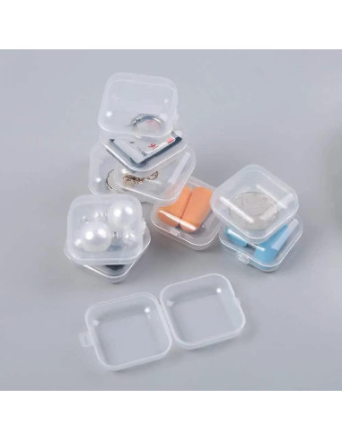 10 Cajas Plásticas Transparentes GBSTORE para Joyería 3.48 cm