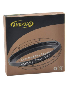Adaptador de anillo de paso AMOPOFO 49 mm a 52 mm para cámaras