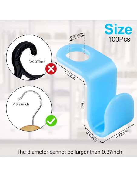 100 Ganchos Conectores para Perchas PECULA - Ahorra Espacio