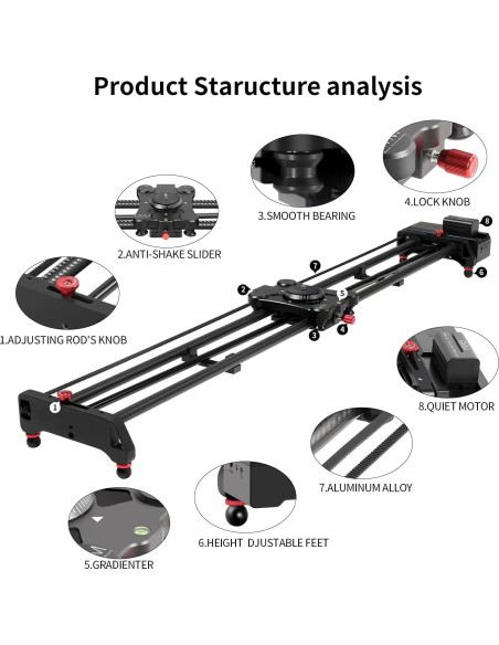 Deslizador de Cámara Motorizado GVM 120cm con Control APP