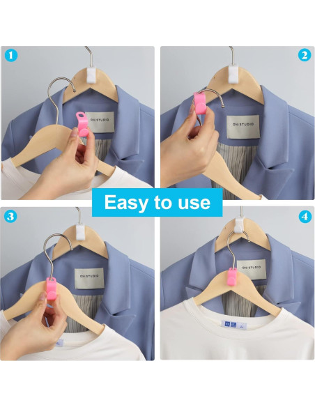 100 Ganchos Conectores para Perchas PECULA - Ahorra Espacio