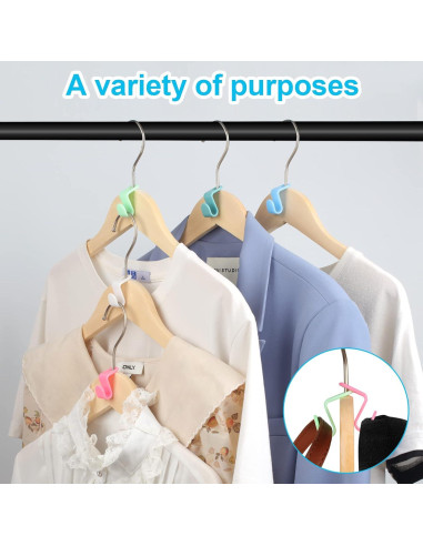 100 Ganchos Conectores para Perchas PECULA - Ahorra Espacio