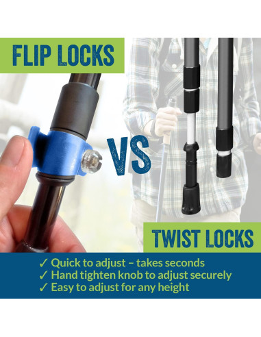 Bastones de Trekking Plegables York Nordic PRO 2 Piezas Ajustables