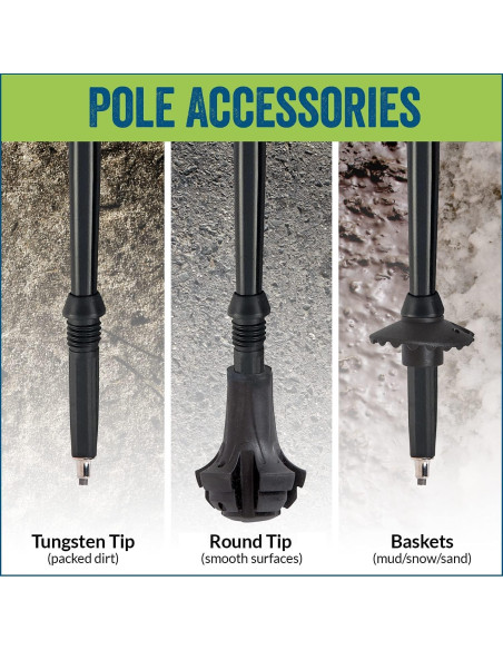 Bastones de Trekking Plegables York Nordic PRO 2 Piezas Ajustables