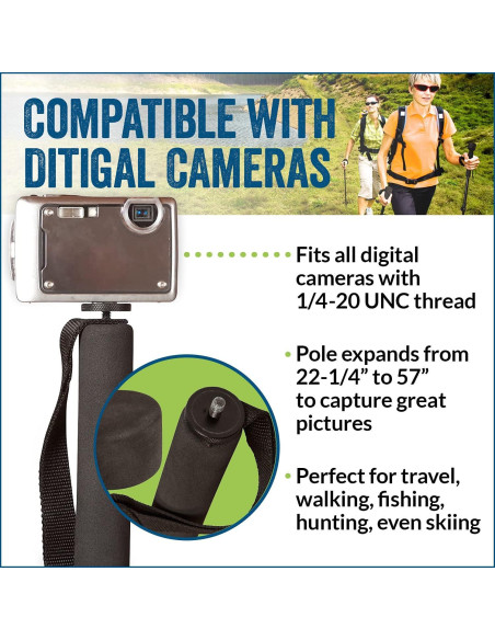 Bastones de Trekking Plegables York Nordic PRO 2 Piezas Ajustables