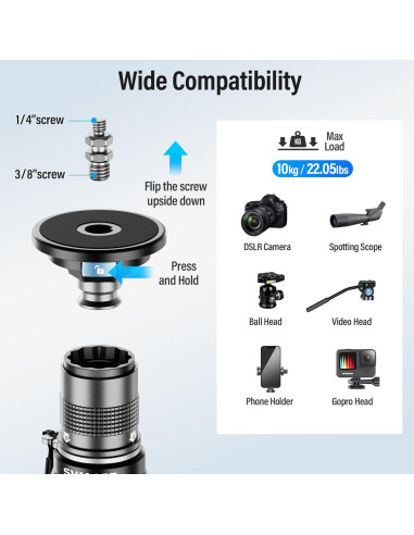 Monopie SIRUI SVM-165 de Fibra de Carbono 165 cm 10 kg