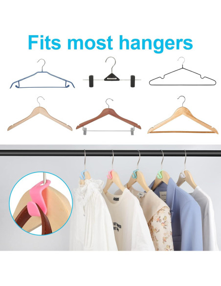 100 Ganchos Conectores para Perchas PECULA - Ahorra Espacio