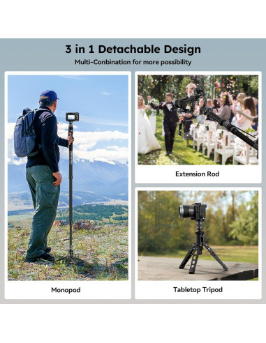 Monopod SIRUI SVM-165P de Fibra de Carbono 165 cm con Pedal