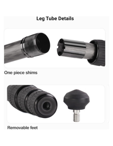 Monopie de Fibra de Carbono Leofoto MP-284C 165 cm 4 Secciones