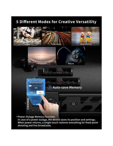 Deslizador de Cámara IFOOTAGE Nano II 660, Carga 7kg