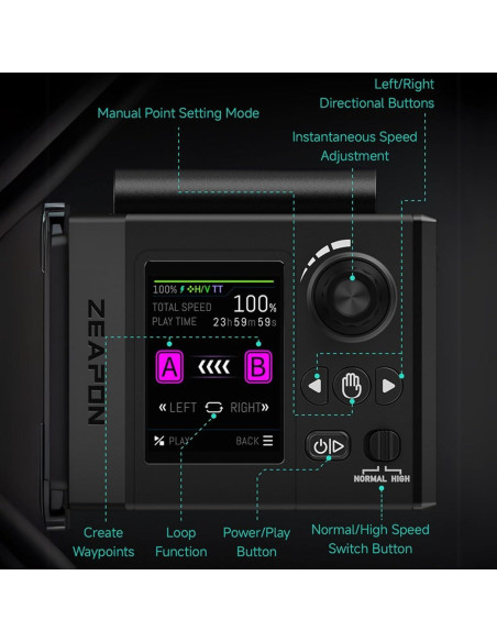 Deslizador Motorizado Zeapon Micro4 E700 con Cabezas PONS PT