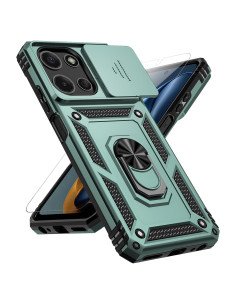 Funda Protectora PUSHIMEI para Motorola Moto G 2025 Verde Oscuro