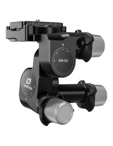 Cabezal de Bola Leofoto GW-01 con Engranaje y Placa Arca Swiss