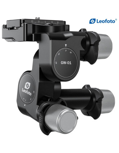Cabezal de Bola Leofoto GW-01 con Engranaje y Placa Arca Swiss
