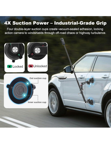 Kit de Montaje de Ventosa Mechrig SY025 para Insta360 X5/X4/X3