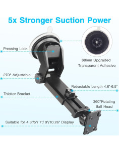 Soporte de Monitor de Cámara de Respaldo Liaochengshi - Ventosa 360 2