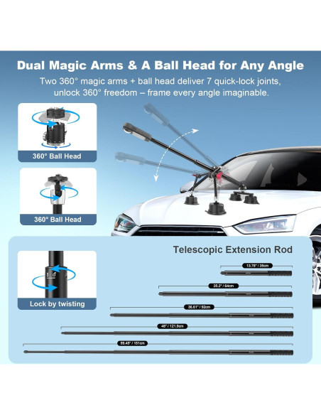 Kit de Montaje de Ventosa Mechrig SY025 para Insta360 X5/X4/X3 Kit de Montaje de Ventosa Mechrig SY025 para Insta360 X5/X4/X3