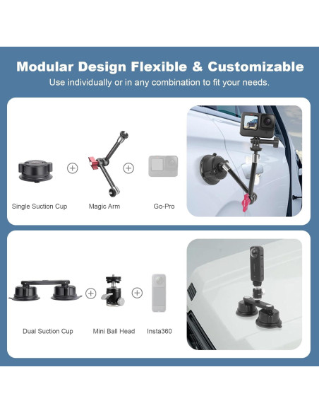 Kit de Montaje de Ventosa Mechrig SY025 para Insta360 X5/X4/X3 Kit de Montaje de Ventosa Mechrig SY025 para Insta360 X5/X4/X3