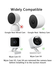 Soporte de Ventosa TEKCAM para Cámaras Wyze y Google Nest 2
