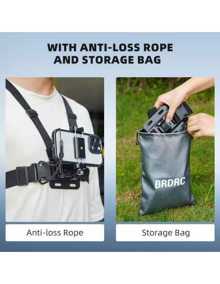 Soporte de Pecho BRDRC para iPhone y Cámaras de Acción