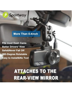 Soporte de Cámara Sportway S90 para Espejo Retrovisor - 360 2
