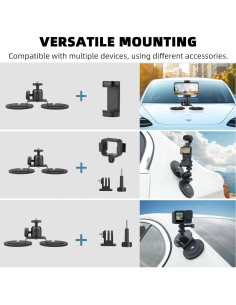 Soporte Magnético para Coche BRDRC para GoPro y Teléfonos 2