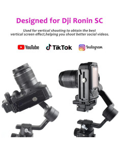 Soporte en L Akeipho para DJI Ronin SC - Aluminio 70g 2