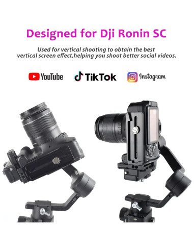 Soporte en L Akeipho para DJI Ronin SC - Aluminio 70g