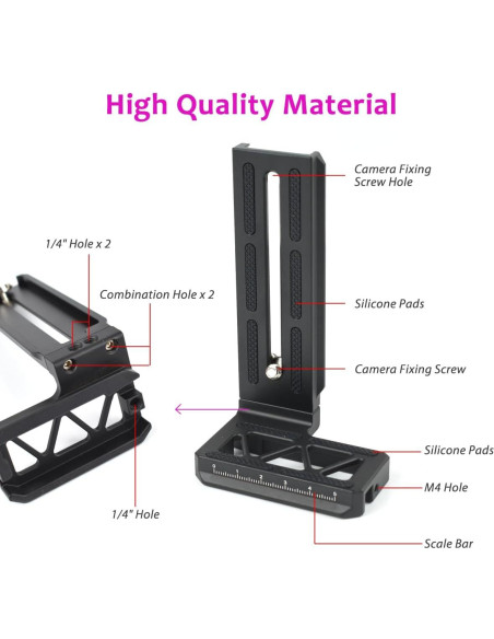 Soporte en L Akeipho para DJI Ronin SC - Aluminio 70g