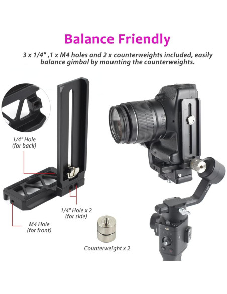 Soporte en L Akeipho para DJI Ronin SC - Aluminio 70g