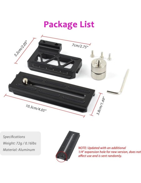 Soporte en L Akeipho para DJI Ronin SC - Aluminio 70g