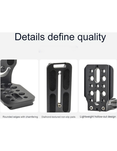 Placa L Universal Liberación Rápida DIVJINGHAO para DSLR y Sin Espejo