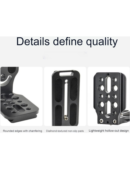 Placa L Universal Liberación Rápida DIVJINGHAO para DSLR y Sin Espejo