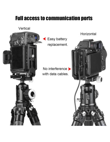 Soporte en L Arca Swiss para cámaras Sony a7rv/a7riv - Aluminio