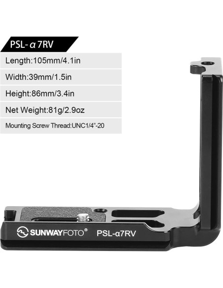Soporte en L Arca Swiss para cámaras Sony a7rv/a7riv - Aluminio