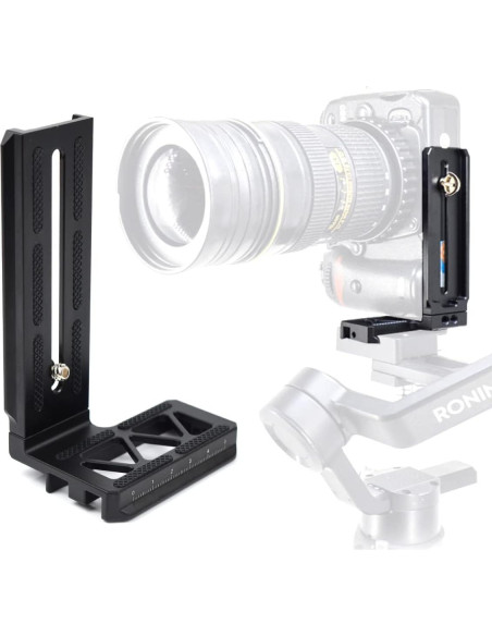 Soporte en L de Aluminio para Estabilizador DJI Ronin SC Soporte en L de Aluminio para Estabilizador DJI Ronin SC