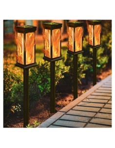 Luces de Llama Solar KelvinLux 8PK LED Impermeables Jardín