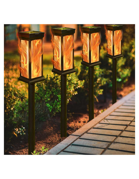 Luces de Llama Solar KelvinLux 8PK LED Impermeables Jardín