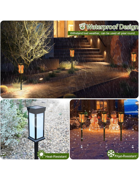Luces de Llama Solar KelvinLux 8PK LED Impermeables Jardín